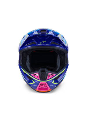 Alpinestars SM7 Cast Helmet Blue/Pink/Yellow Fluo Glossy Large