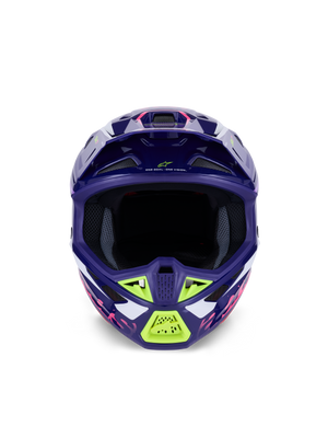 Alpinestars SM7 Deed Helmet Purple/Pink Glossy XS - High-Performance Motorcycle Helmet