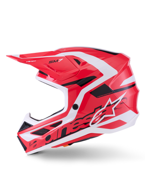 Alpinestars Sm7 Deed Helmet Red, Black & White Glossy - Part 8302426-3139-S