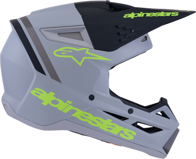 Alpinestars SM3 Radium Helmet Gray/Black/Yellow Fluorescent Matte 2XL