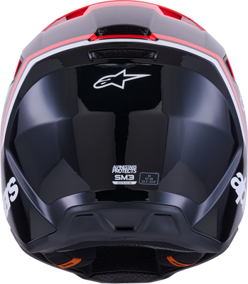 Alpinestars SM3 Radium Helmet Black/Red Fluorescent/White Glossy XL – Off-Road Motorcycle Helmet with Advanced Safety Features