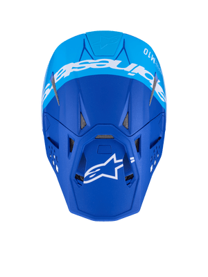 Alpinestars Supertech S M10 Flood Helmet in Metallic Blue and Black Chrome