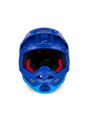 Alpinestars Supertech S M10 Flood Helmet in Metallic Blue and Black Chrome - Size XXL