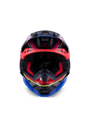 Alpinestars Supertech S M10 Era Helmet Blu/Rd/Ylw Fluo Glossy (Part #8301223-7356-XXL)