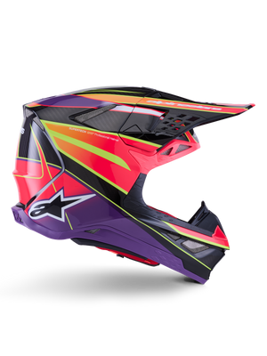Alpinestars Supertech S M10 Era Helmet Pink/Violet/Yellow Fluo Glossy XL
