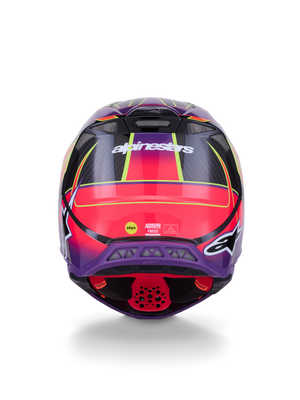 Alpinestars Supertech S M10 Era Helmet Pink/Violet/Yellow Fluo Glossy - Model 8301223-3145-M