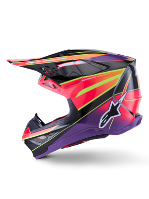 Alpinestars Supertech S M10 Era Helmet Pink/Violet/Yellow Fluo Glossy Large