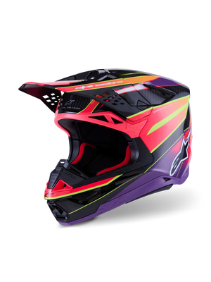 Alpinestars Supertech S M10 Era Helmet Pink/Violet/Yellow Fluo Glossy - Size XXL