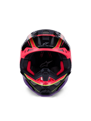 Alpinestars Supertech S M10 Era Helmet Pink/Violet/Yellow Fluo Glossy - Size XXL