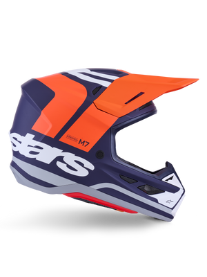 Alpinestars SM7 Core Helmet Orange/Blue Matte XL - Motorcycle Racing Helmet