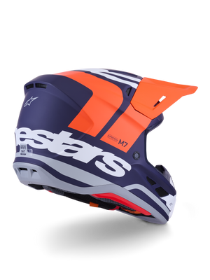 Alpinestars SM7 Core Helmet Orange/Blue Matte (Part #8301826-408-M)
