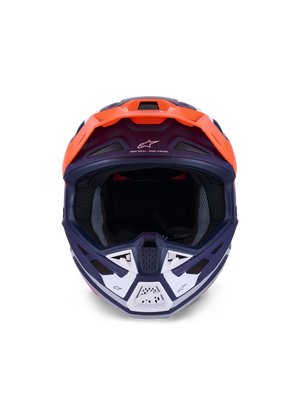 Alpinestars SM7 Core Helmet Orange/Blue Matte 2X - Motorcycle Helmet with Advanced Safety Features