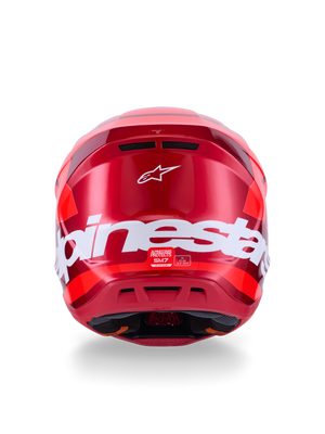 Alpinestars SM7 Core Helmet Red Glossy Large - Motorcycle Helmet with Enhanced Safety Features