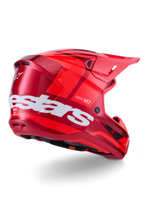Alpinestars SM7 Core Helmet Red Glossy Large - Motorcycle Helmet with Enhanced Safety Features