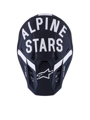 Alpinestars SM7 Dasher Helmet Black/White Matte XL - Motorcycle Racing Helmet with Enhanced Safety and Comfort