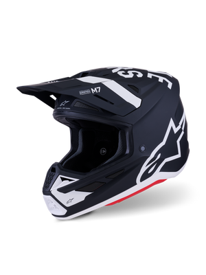 Alpinestars Sm7 Dasher Helmet Black/White Matte - Part Number 8302226-1121-M