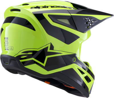 Alpinestars SM3 Heat Helmet Yellow Fluo/Black Glossy - Part 8301026-5011-S