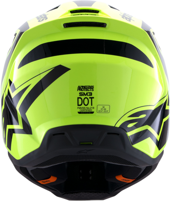 Alpinestars SM3 Heat Helmet Yellow Fluo/Black Glossy Medium – Advanced Off-Road Safety and Comfort