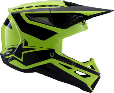 Alpinestars SM3 Heat Helmet Yellow Fluo/Black Glossy 2X - High-Performance Off-Road Safety Gear