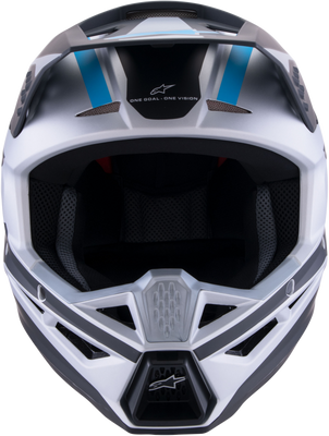Alpinestars SM3 Heat Helmet Silver/Blue/Black Matt - Size XXL