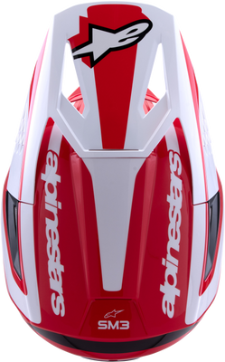 Alpinestars SM3 Heat Helmet Red/White/Black Glossy XL – Off-Road Motorcycle Helmet with Advanced Safety and Ventilation