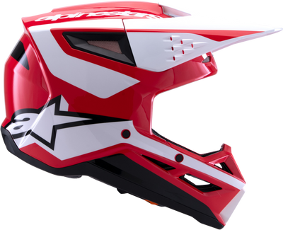 Alpinestars SM3 Heat Helmet Red/White/Black Glossy Medium – Advanced Off-Road Safety and Comfort