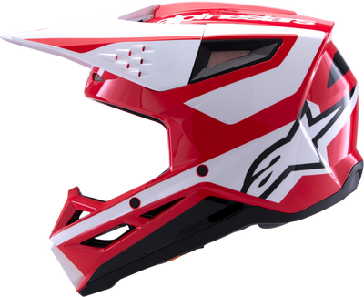 Alpinestars SM3 Heat Helmet Red/White/Black Glossy Medium – Advanced Off-Road Safety and Comfort