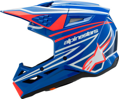 Alpinestars SM3 Youth Wurx Helmet Blue/Red/White/Black - Part Number 8302025-7312-YS