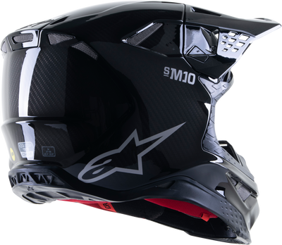 Alpinestars Supertech S M10 Solid Helmet Black Glossy/Carbon - Size Medium