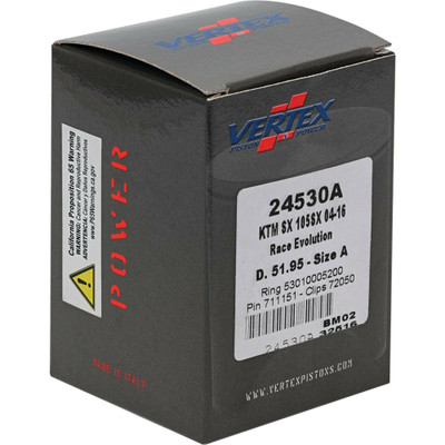 Vertex Piston Kit Cast Race Evolution 51.95mm for KTM Stroker Models