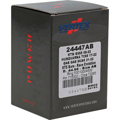 Vertex Piston Kit Cast Race Evolution 44.96mm for KTM, Husqvarna, Gas Gas Models