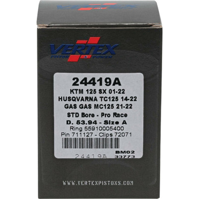 Vertex Forged Pro Race Piston Kit for Husqvarna and KTM 53.94mm Standard Gas Engines