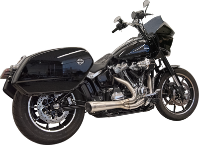 BASSANI XHAUST 2-into-1 Ripper Exhaust System with Megaphone Muffler for M8 Softail - Stainless Steel, 49-State Compliant - Part Number 1S79SSE
