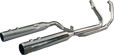 KHROME WERKS 2-into-2 Dominator Exhaust System with 4-1/2" Mufflers for M8 Models - Chrome with Race Tip Part #200120