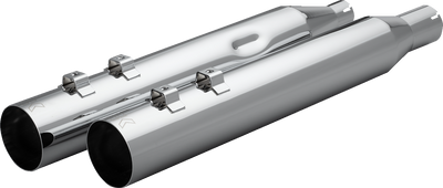 Khrome Werks HP-Plus® Straight Cut 4-Inch Chrome Mufflers for M8 Bikes (Part #40FST-1011-CHR)