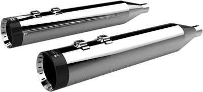 KHROME WERKS 4-1/2" HP-Plus® Slip-On Mufflers with Chrome and Turbine Tip – Part Number 202795