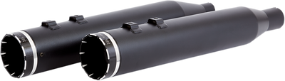 Khrome Werks 4-1/2" HP-Plus® Slip-On Mufflers for Milwaukee-Eight Touring - Black with Tracer (Part #202835)