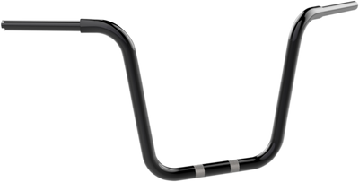 Khrome Werks 1-1/4 inch Fat Center Bobber Ape Handlebar - 14 inches, Black, Part #300452