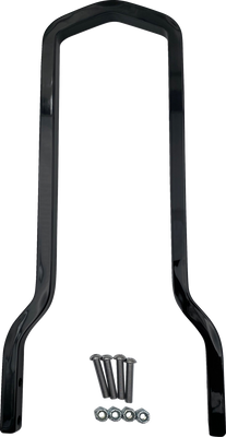 DRAG SPECIALTIES Square Tall Sissy Bar - Black - 12.5 inch Height x 7.5 inch Width - Part X08-0041GBT