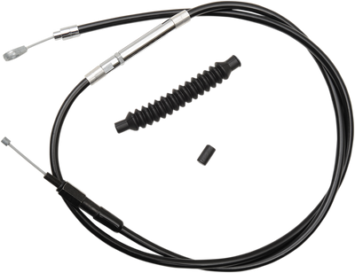 LA Choppers Black Vinyl Coated Stainless Steel Clutch Cable for Mini Ape Hanger Handlebars (’96-’06 Softail) LA-8100C08B
