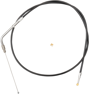 LA Choppers Black Vinyl Braided Handlebar Throttle Cable - 12 to 14 Inches - FXDB/C LA-8210TH13B