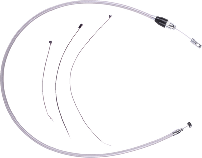 DRAG SPECIALTIES Quick Connect Clutch Cable - Upper - 53 inch Stainless Steel (Part #5323810HE)