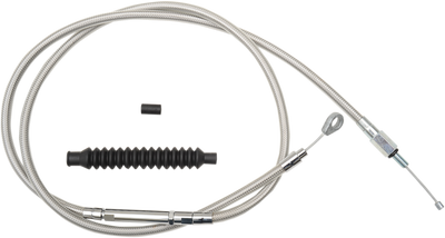 LA CHOPPERS Stainless Steel Braided Clutch Cable for 12-14 inch Ape Hangers - '07-'15 Softail LA-8110C13