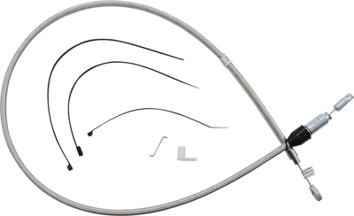 MAGNUM SHIELDING Polished Stainless Quick Connect Upper Clutch Cable 45" Part #523411HE