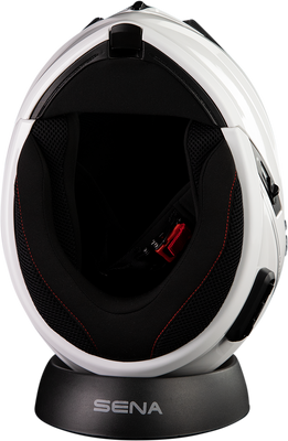 SENA Outrush R Helmet Large - White with Bluetooth 5.0 and HD Speakers