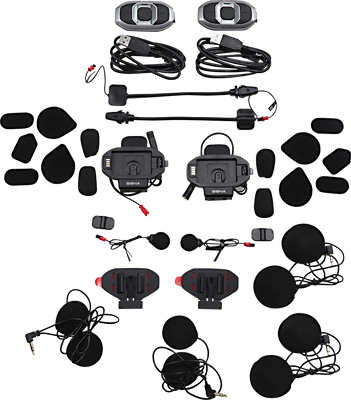 SENA SF4 Bluetooth Headset - 4-Way Intercom, Dual Speakers, Dual Pack SF4-02D