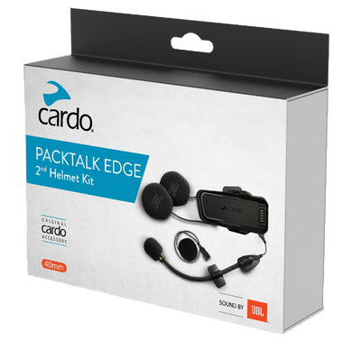 CARDO Packtalk Edge 2nd Helmet Kit - Interchangeable Boom & Wired Microphone with JBL Speakers