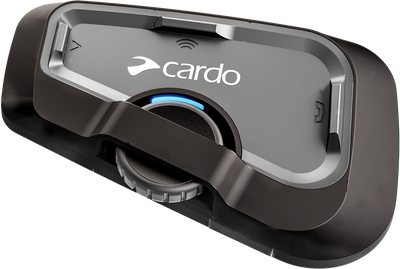 CARDO Freecom 4x Bluetooth Headset Single FRC4X003 - Long Range Motorcycle Intercom with Voice Control and Music Sharing