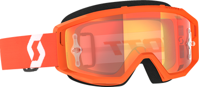 SCOTT Primal Goggle Orange/White with Orange Chrome Works Lens – Lightweight, Anti-Fog Design