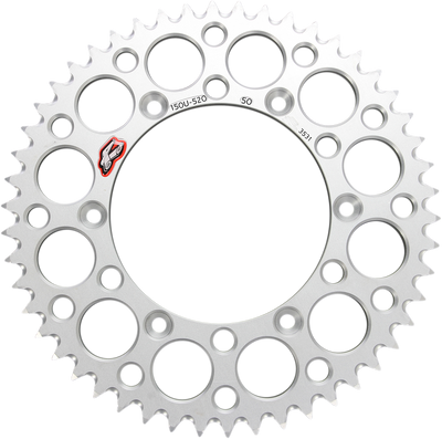 RENTHAL Yamaha 150U-520-50GBSI Rear Sprocket - 50 Tooth Aluminum Silver